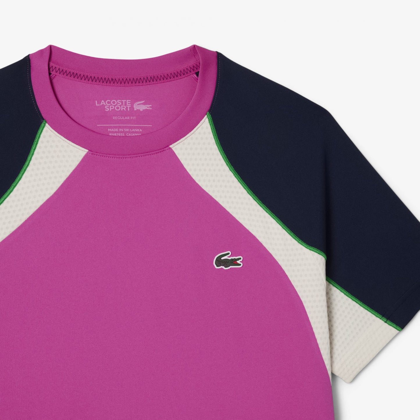 Polera Lacoste Multicolor Rosa/Marino/Crema