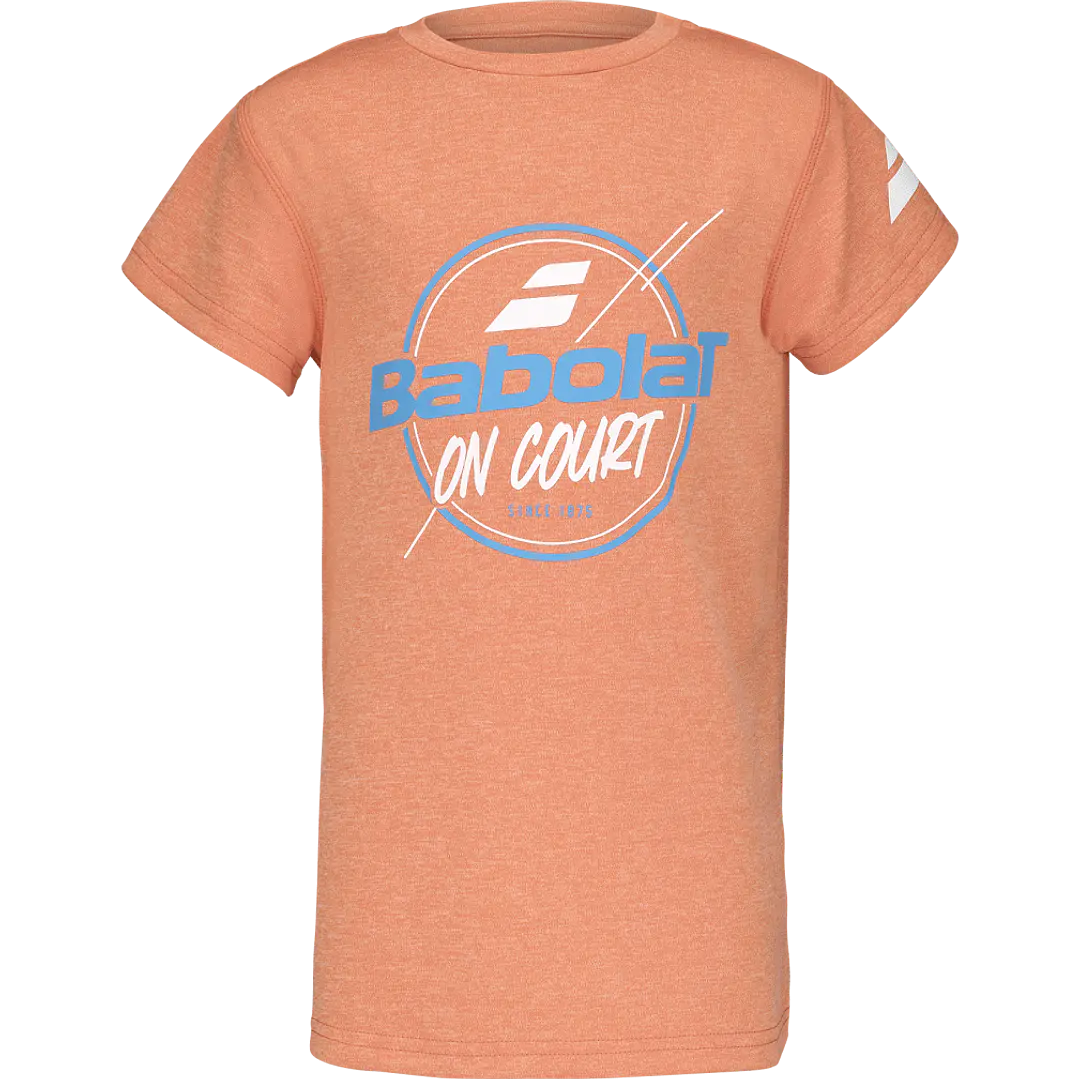 Polera Babolat Exercise Graphic Tee Niño Naranja