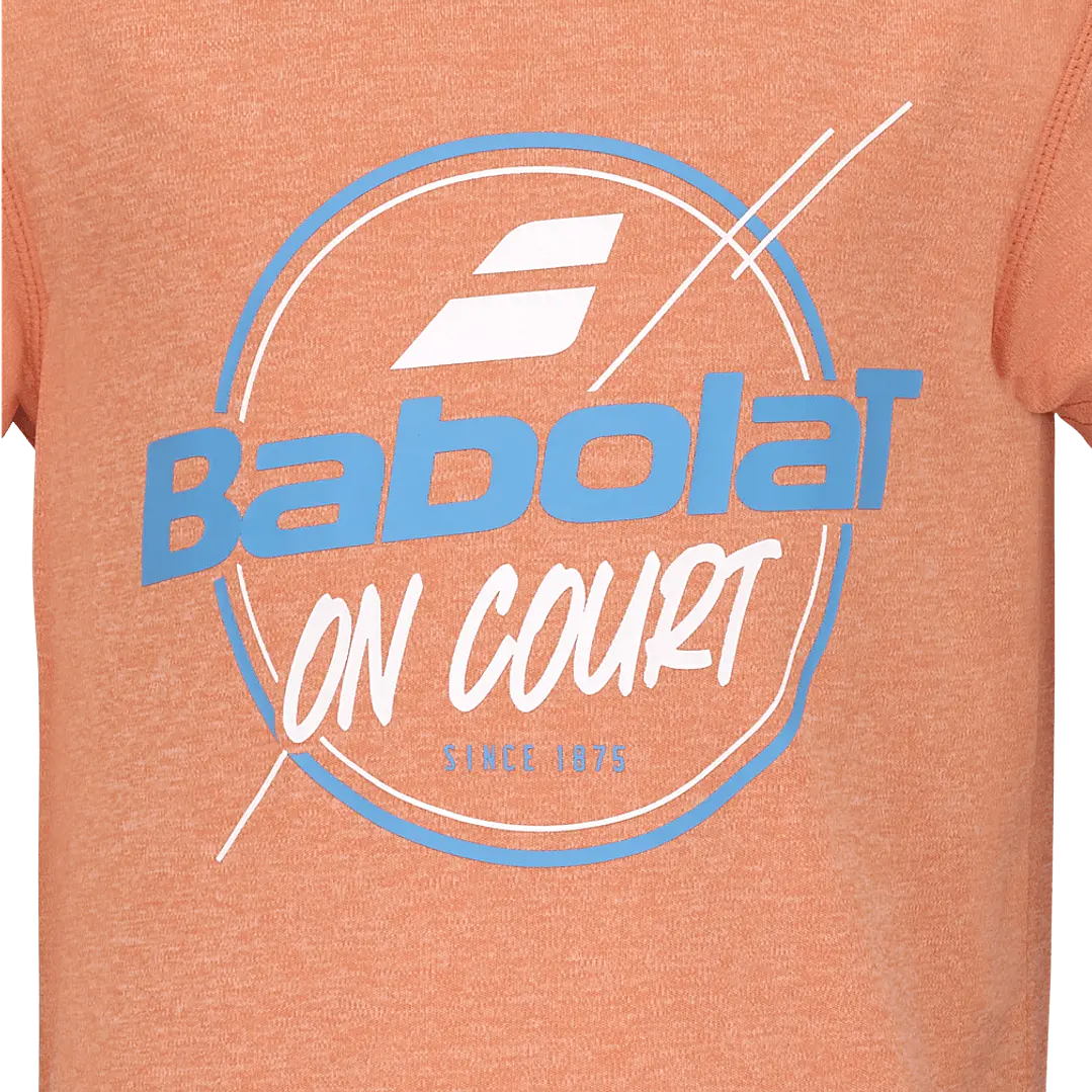 Polera Babolat Exercise Graphic Tee Niño Naranja