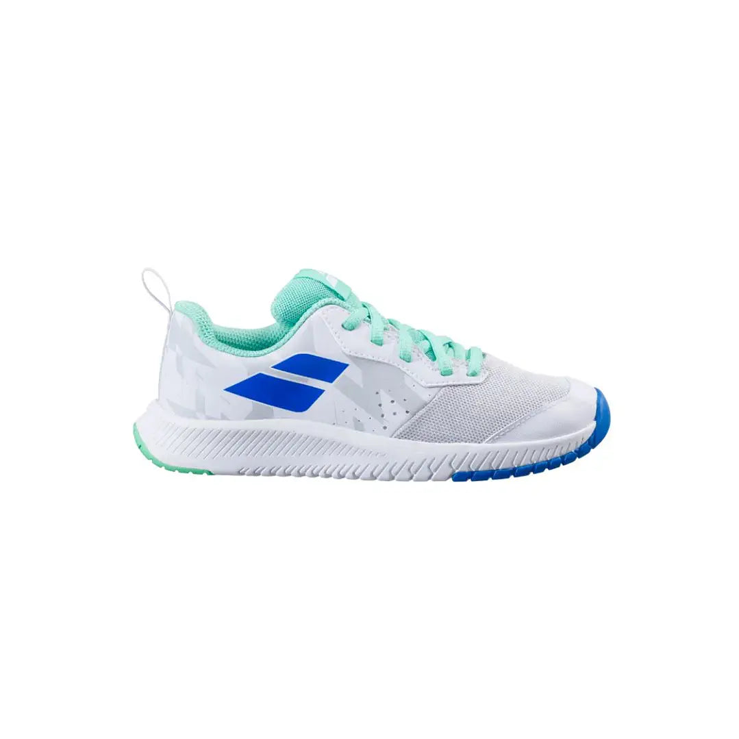Zapatilla Babolat Pulsion All Court Jr White/Biscay Green