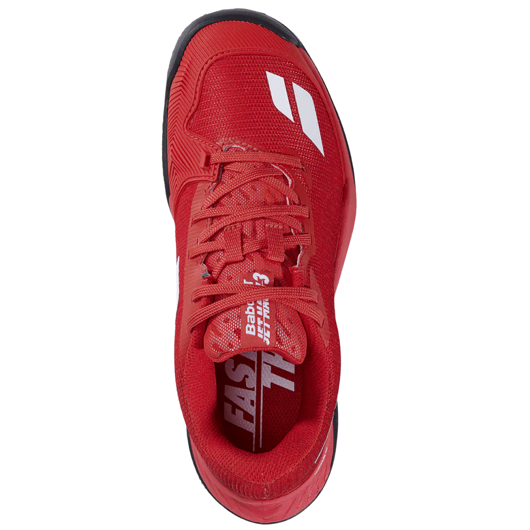 Zapatilla Babolat Jet Mach 3 Junior CL Boy Cherry Tomato/White