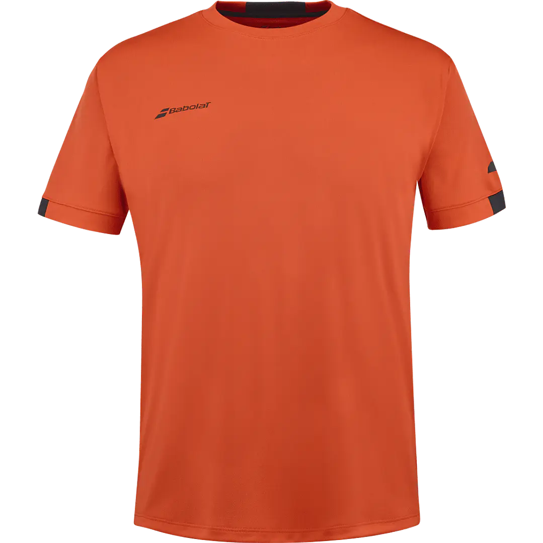 Polera Babolat Play Crew Neck Tee Boy Rojo Fiesta