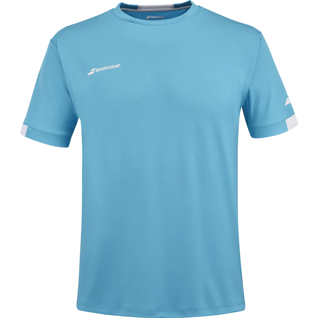 Polera Babolat Play Crew Neck Tee Boy Azul Claro