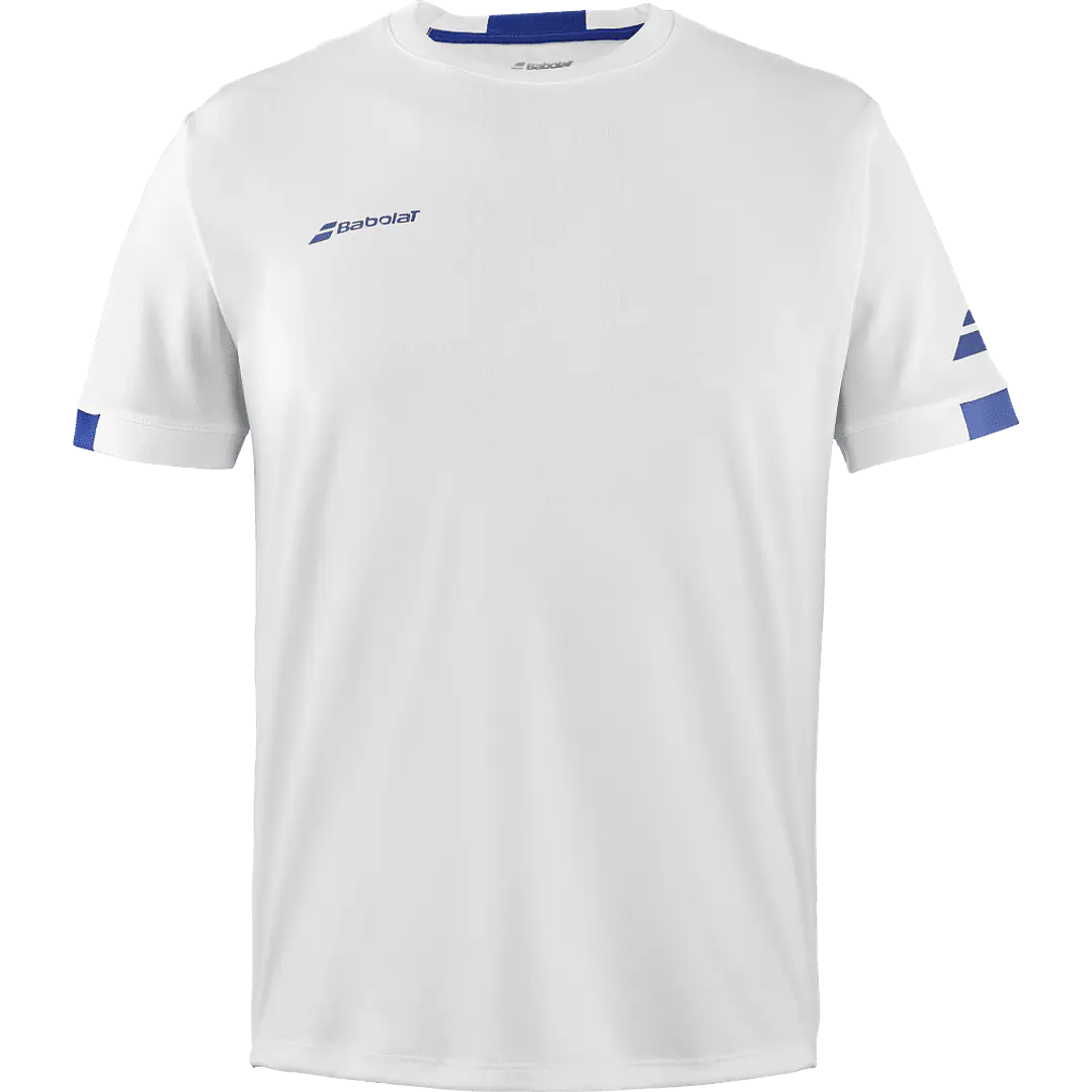 Polera Babolat Play Crew Neck Tee Boy Blanco