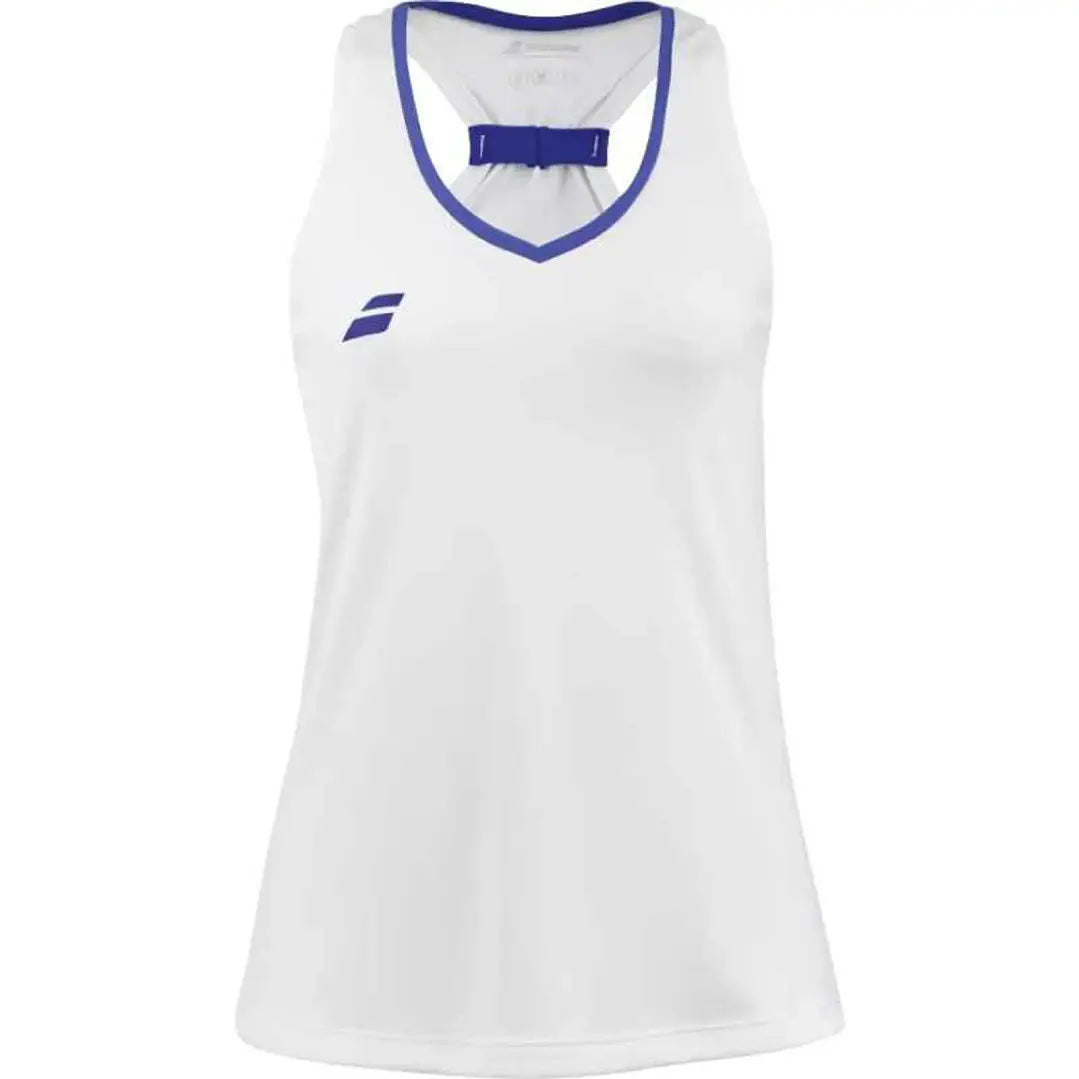 Polera Babolat Play Tank Top Girl Blanca