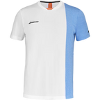 Polera Babolat Play Crew Neck Tee Boy Blanco Azul