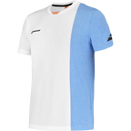 Polera Babolat Play Crew Neck Tee Boy Blanco Azul