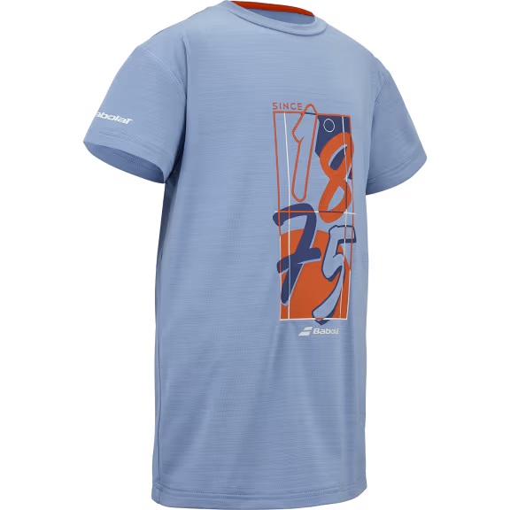 POLERA BABOLAT EXERCISE GRAPHIC TEE NIÑO / AZUL