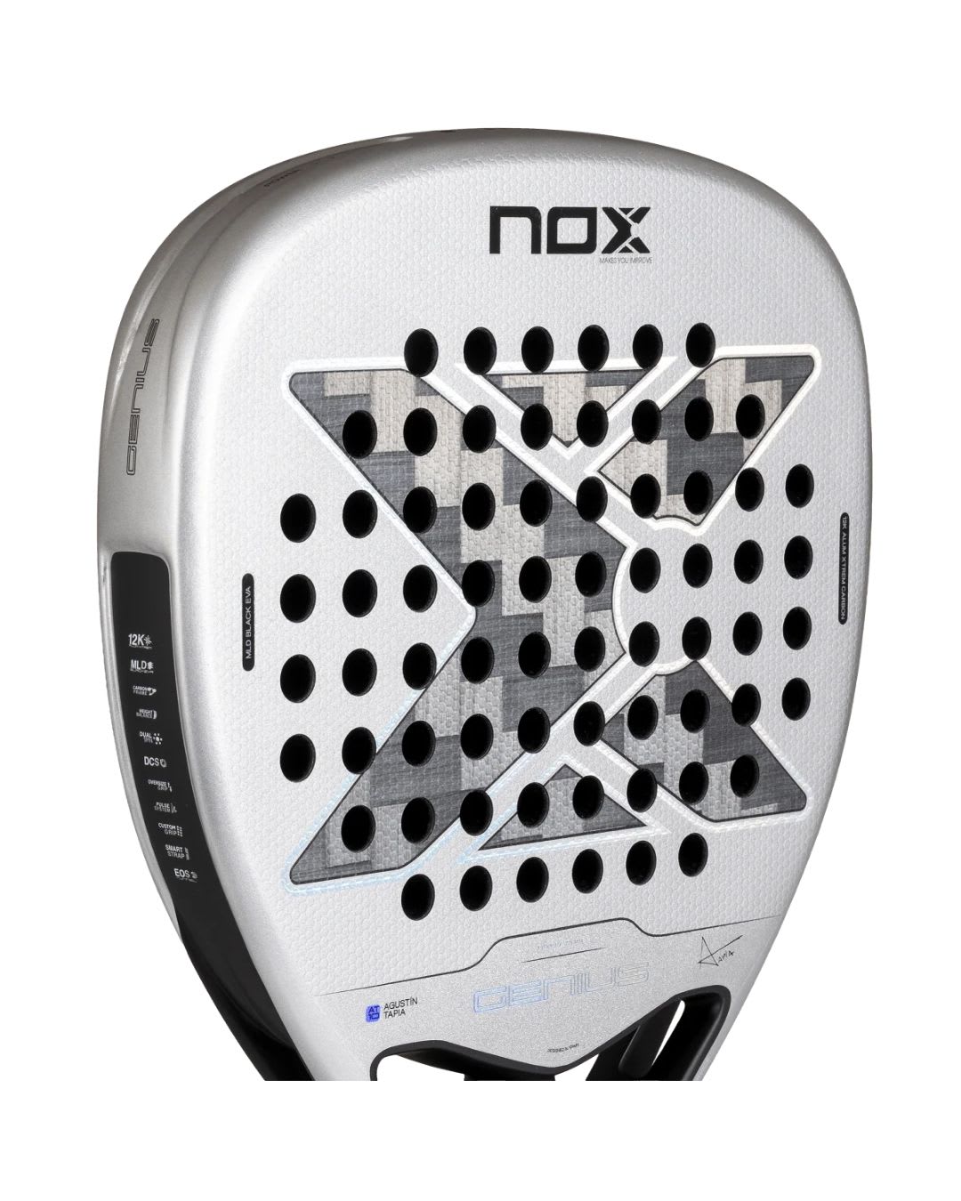Pala Padel Nox Genius Attack 12K ALUM XTREM by Agustin Tapia 2027 - PREVENTA