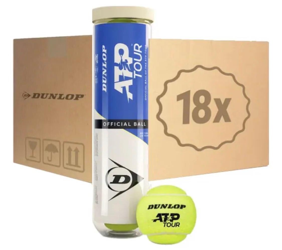 Pelotas Dunlop ATP Tour - caja de 18 tubos