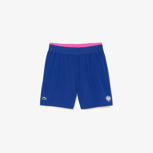Short Lacoste Tenis Edición Roland Garros Azul/Rosa
