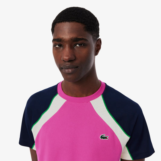 Polera Lacoste Multicolor Rosa/Marino/Crema