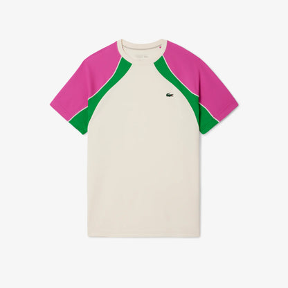 Polera Lacoste Multicolor Crema/Rosa/Verde