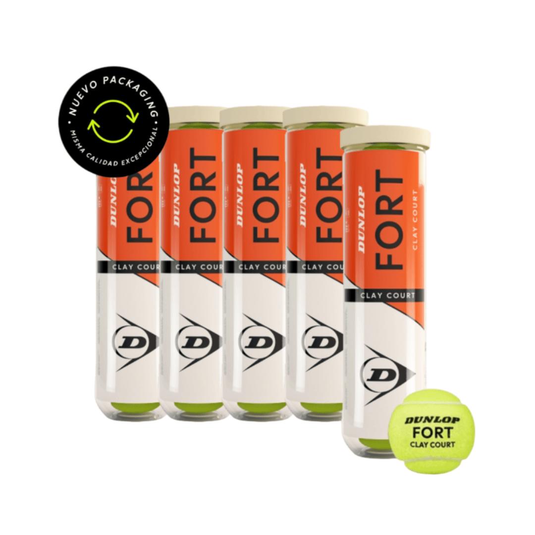 Pelota Dunlop Fort Clay Court X4 - Pack 5 Tarros