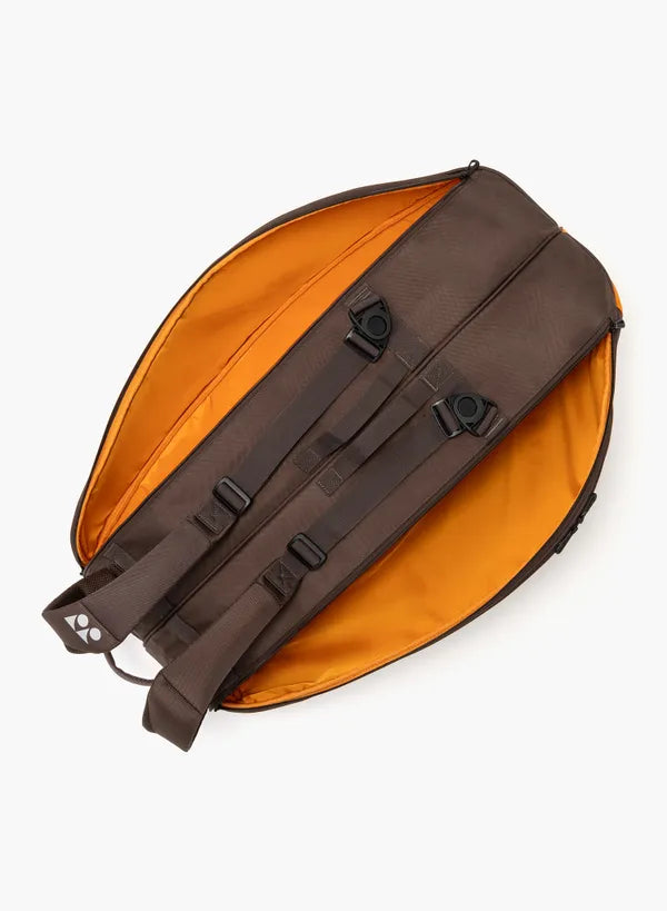 Bolso de tenis Yonex PRO 92426 6 raquetas Espresso Brown - correas