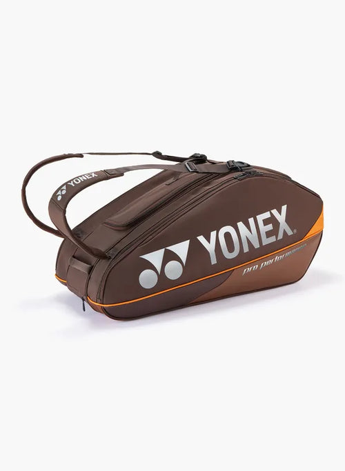 Bolso de tenis Yonex PRO 92429 9 raquetas Espresso Brown - vista frontal
