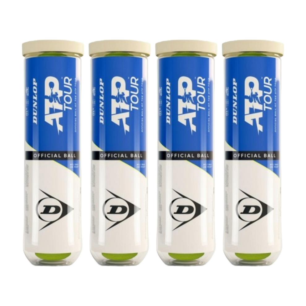 Pelotas Dunlop ATP Tour - pack de 4 tubos