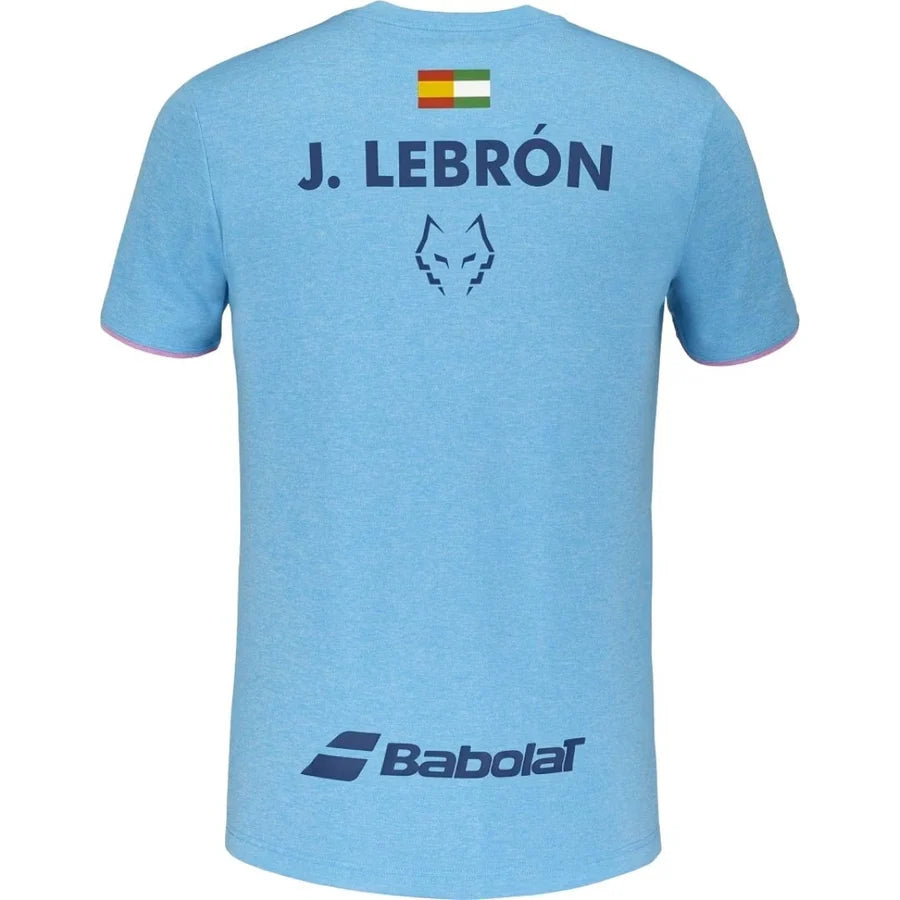 Polera Babolat Crew Neck Tee Lebron Azul Claro